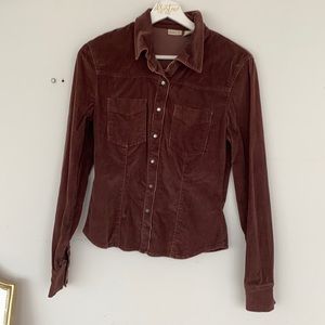 Corduroy Button Down Top